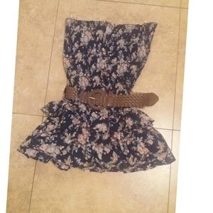 🌹 Strapless Mini Dress